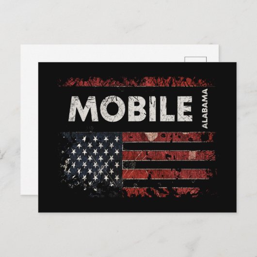 Mobile Alabama Briefkaart (Voorkant / Achterkant)
