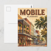 Mobile Alabama Briefkaart (Voorkant / Achterkant)