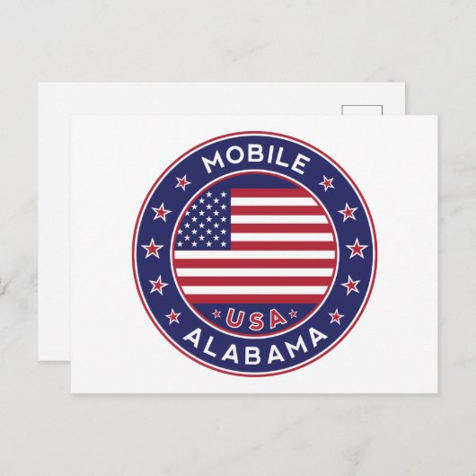 Mobile, Alabama Briefkaart (Voorkant / Achterkant)