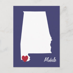 Mobile Alabama-Briefkaart Briefkaart