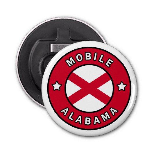 Mobile Alabama Button Flesopener (Voorkant)