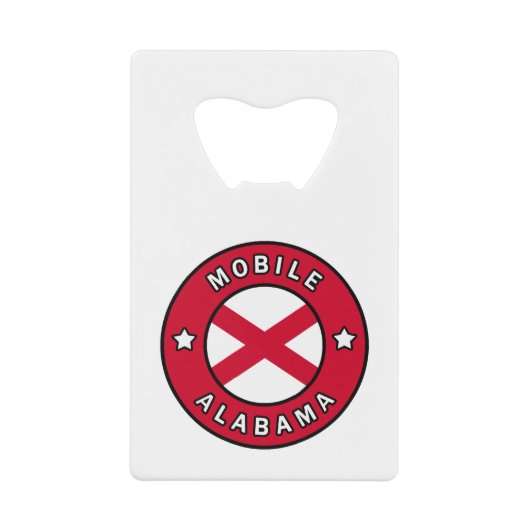 Mobile Alabama Creditkaart Flessenopener (Voorkant)