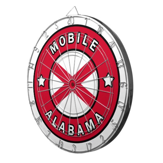 Mobile Alabama Dartbord (Voorkant Rechts)