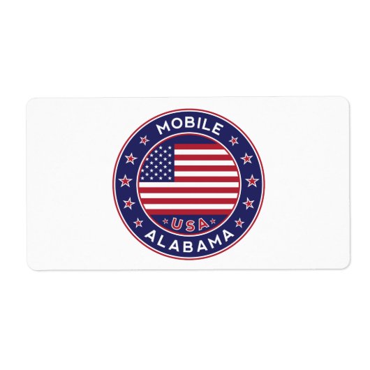 Mobile, Alabama Etiket (Voorkant)