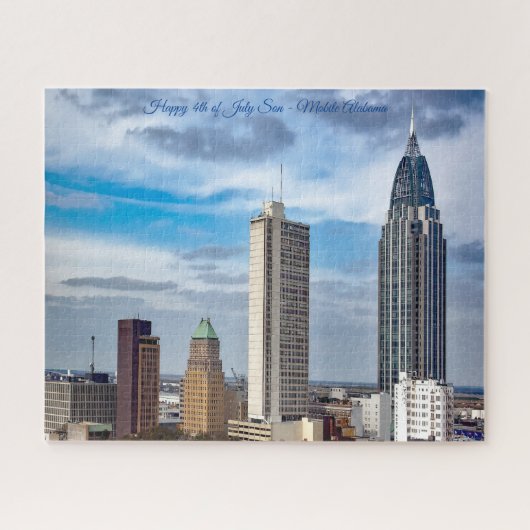 Mobile Alabama Fijne 4 juli zoon Legpuzzel (Horizontaal)