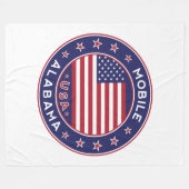 Mobile, Alabama Fleece Deken (Voorkant (Horizontaal))