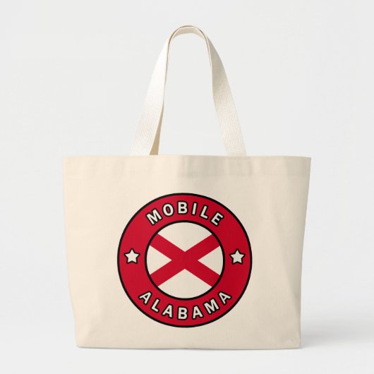 Mobile Alabama Grote Tote Bag (Voorkant)