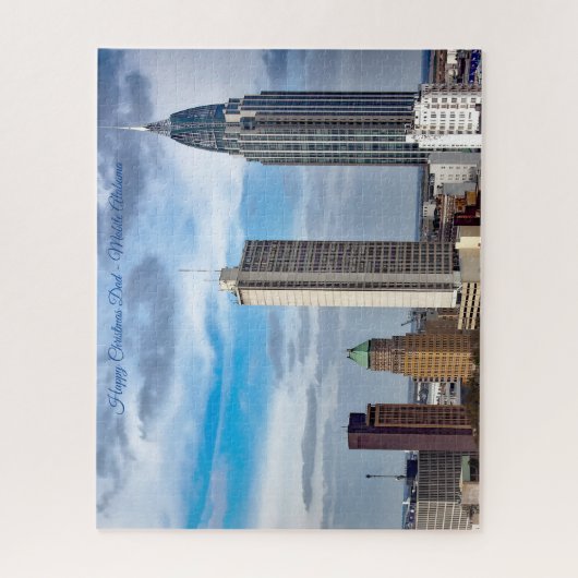 Mobile Alabama Happy Kerstvader Legpuzzel (Verticaal)