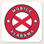 Mobile Alabama Kartonnen Onderzetters (Voorkant)