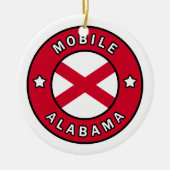 Mobile Alabama Keramisch Ornament (Voorkant)