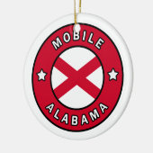 Mobile Alabama Keramisch Ornament (Links)
