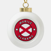 Mobile Alabama Keramische Bal Ornament (Voorkant)