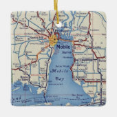 Mobile Alabama kerstversiering Keramisch Ornament (Voorkant)