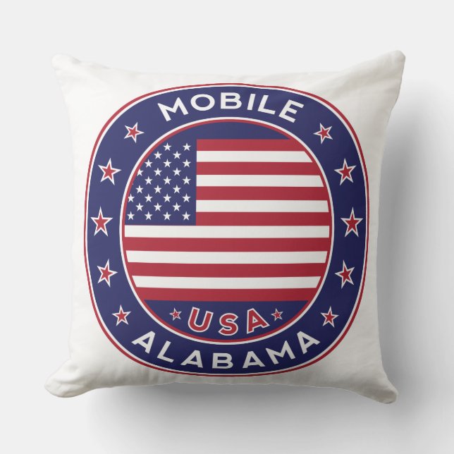 Mobile, Alabama Kussen (Voorkant)