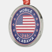 Mobile, Alabama Metalen Ornament (Links)