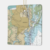 Mobile Alabama Nautical Chart Keramisch Ornament (Links)