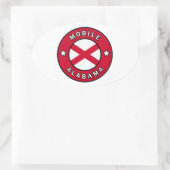 Mobile Alabama Ovale Sticker (Tas)