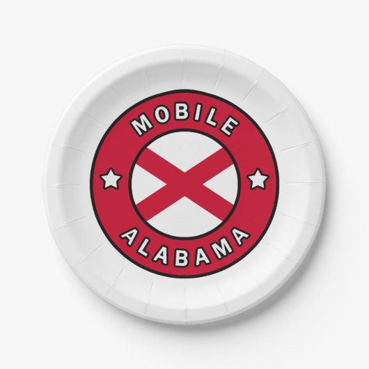 Mobile Alabama Papieren Bordje (Voorkant)