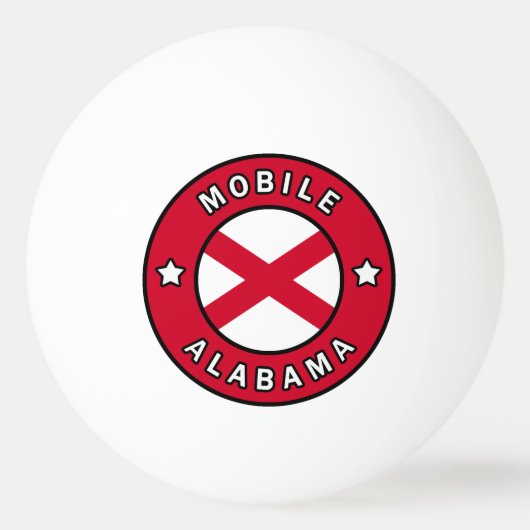 Mobile Alabama Pingpongbal (Voorkant)
