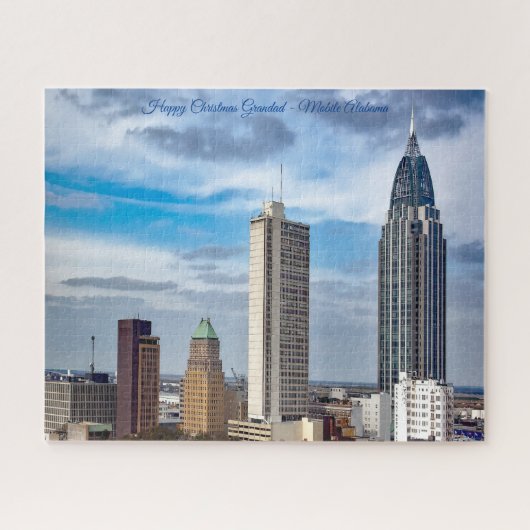 Mobile Alabama Prettig kerstfeest Opa Legpuzzel (Horizontaal)