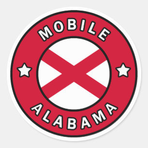 Mobile Alabama Ronde Sticker