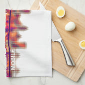 Mobile Alabama Skyline Theedoek (Quarter Fold)