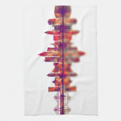 Mobile Alabama Skyline Theedoek (Verticaal)