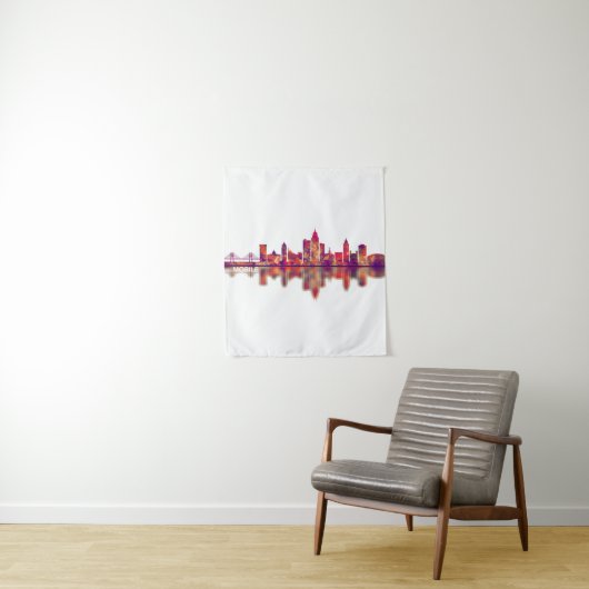 Mobile Alabama Skyline Wandkleed (In situ)