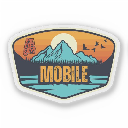 Mobile, Alabama Sticker (Voorkant)