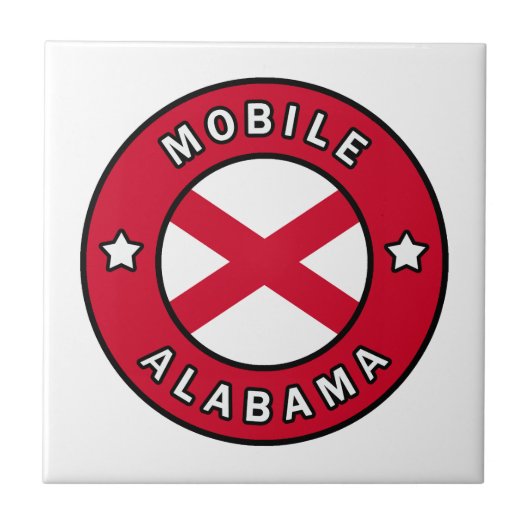 Mobile Alabama Tegeltje (Voorkant)