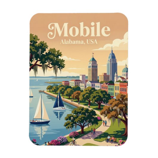 Mobile, Alabama USA Magneet (Verticaal)