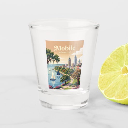 Mobile, Alabama USA Shot Glas (Voorkant)
