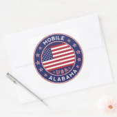 Mobile, Alabama Vierkante Sticker (Envelop)