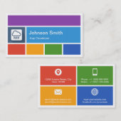 Mobile App Developer - Creative Modern Metro Style Visitekaartje (Voorkant / Achterkant)