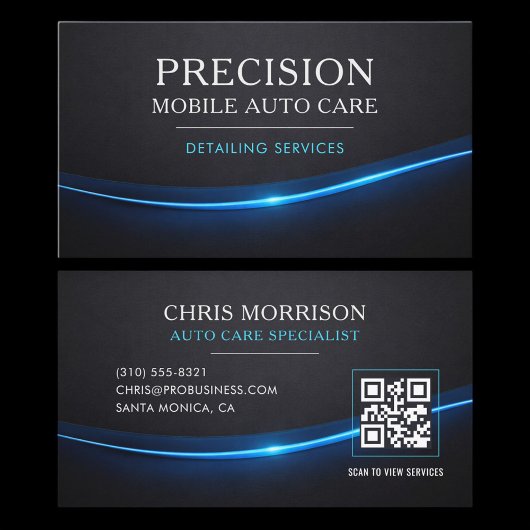 Mobile Auto Care QR Code Professional Visitekaartje