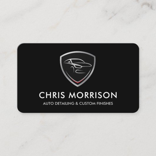 Mobile Auto Detailing Car Wash QR Code Visitekaartje (Voorkant)