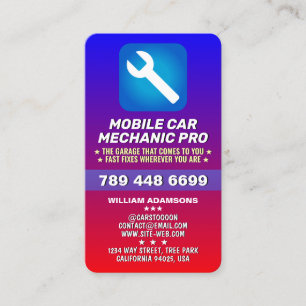 MOBILE AUTO MONTEUR & AUTOREPARATIE   GECERTIFICEE VISITEKAARTJE