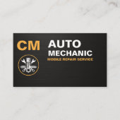 Mobile Auto Service & Car Repair Mechanic Visitekaartje (Voorkant)