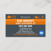 Mobile Automobiel Repair Mechanic 2 Sided Busi Visitekaartje (Voorkant)