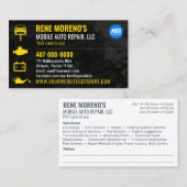 Mobile Automobiel Repair Mechanic 2 Sided Busi Visitekaartje (Voorkant / Achterkant)