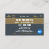 Mobile Automobiel Repair Mechanic 2 Sided Busi Visitekaartje (Voorkant)