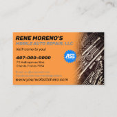 Mobile Automobiel Repair Mechanic 2 Sided Busi Visitekaartje (Voorkant)