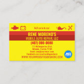 Mobile Automobiel Repair Mechanic 2 Sided Busi Visitekaartje (Voorkant)