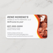 Mobile Automobile Car Repair Mechanic 2 Sided Visitekaartje (Voorkant)