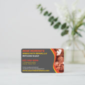 Mobile Automobile Car Repair Mechanic 2 Sided Visitekaartje (Staand voorkant)