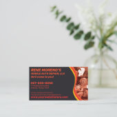 Mobile Automobile Car Repair Mechanic 2 Sided Visitekaartje (Staand voorkant)