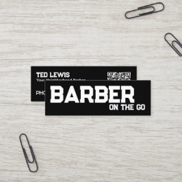 Mobile Barber Custom QR Mini Visitekaartje