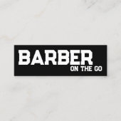 Mobile Barber Custom QR Mini Visitekaartje (Voorkant)