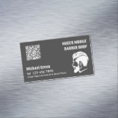 Mobile Barber Premium QR op maat Magnetisch Visitekaartje (Voorbeeld)