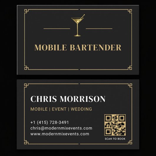 Mobile Bartender QR Code Professional Visitekaartje